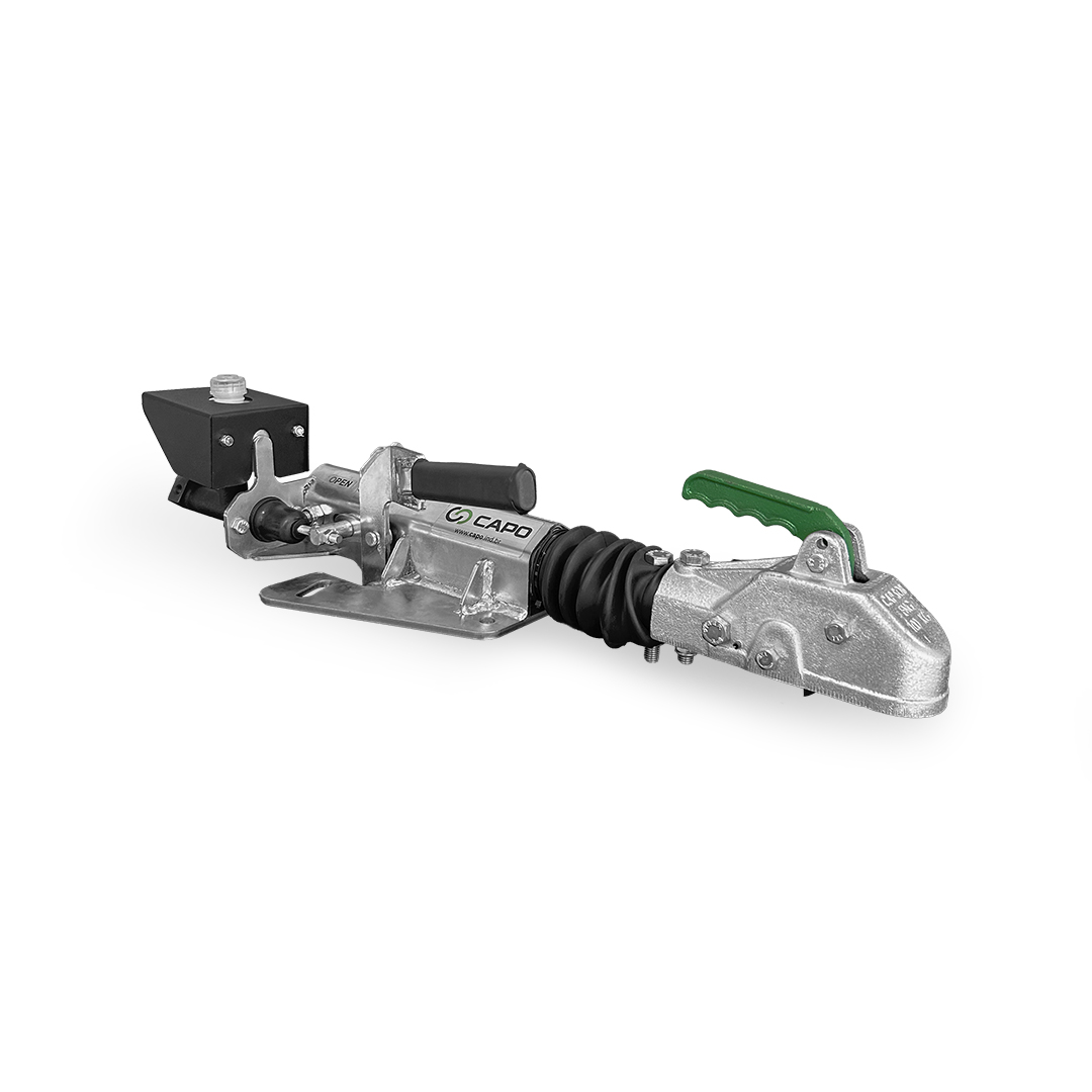 Imagem em destaque do produto ATUADOR DE FREIO HIDR. CAP 700-2500 KG - C/ TRAVA Ø50MM - FIX. V